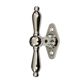 Antikas - Window Olive Brass Nickel-Plated Shiny - Window Handle, Cross Handle - 11.4 x 6.0 cm