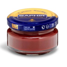 SAPHIR Creme Surfine Pommadier Shoe Polish - Beeswax Cream for Leather Products - Mahogany