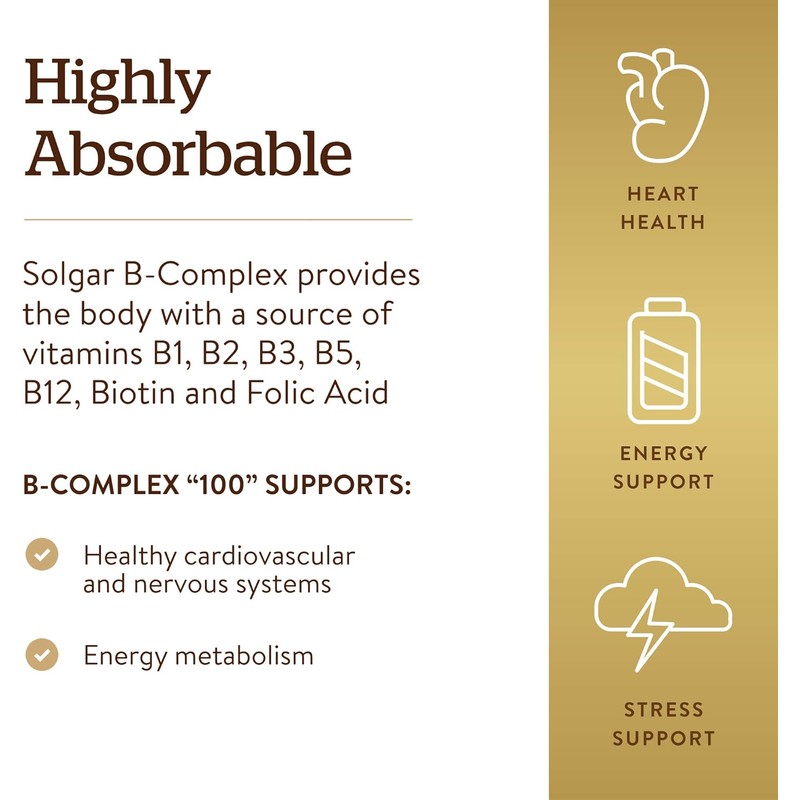 Solgar Vitamin B-Complex 50 High Potency - Supports Mental Performance