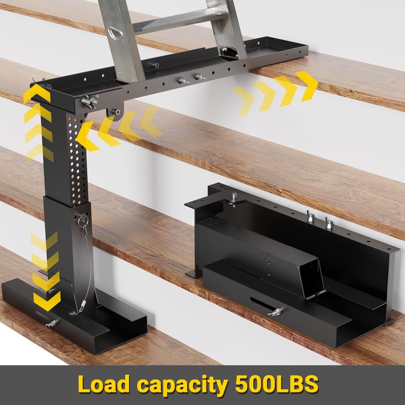 Foldable Heavy-Duty Ladder Extender PRO | Thickened Ladder Leveler for