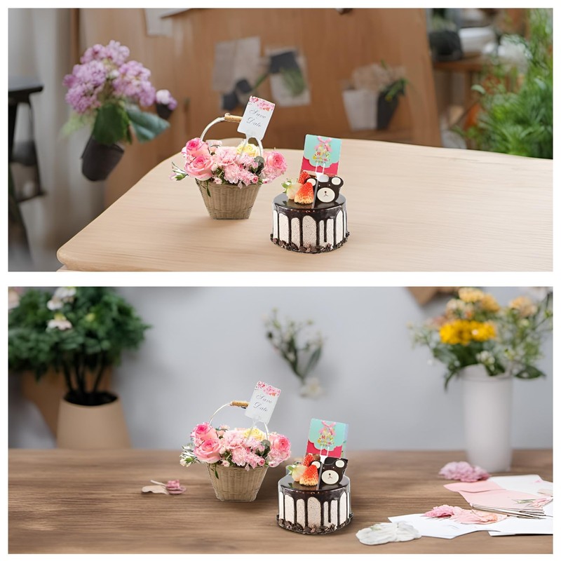 Púas florales de plástico con forma de tenedor transparente para