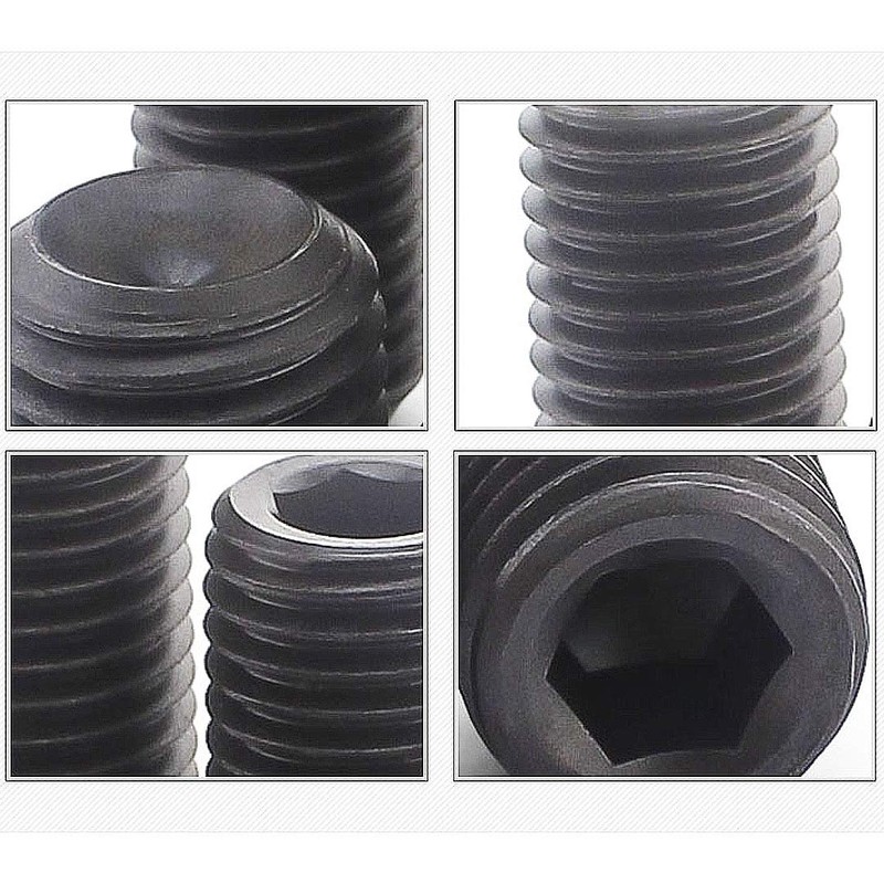 ANSIEDIO Cup Point Grub Screws Black High Tensile Carbon steel