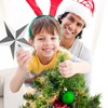 SULOLI Christmas Tree Star Silver,Silver Christmas Tree Topper for Xmas