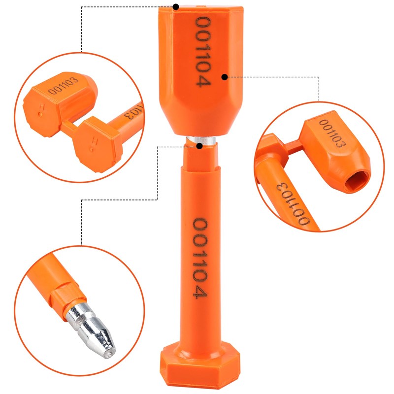 100pcs Bolt Seals for Container,Shipping Container Lock(Orange)