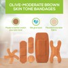 Tru-Colour Skin Tone Assorted Bandages: Olive Single Bag (30-Count, Green