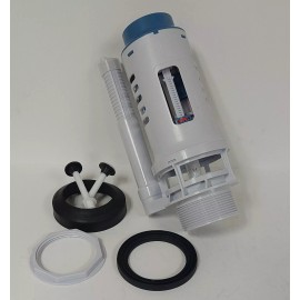 NUFLUSH 3- inch Dual Flush Valve, Top Button 2 Piece toilet, 10 inch Tall +all Hardware