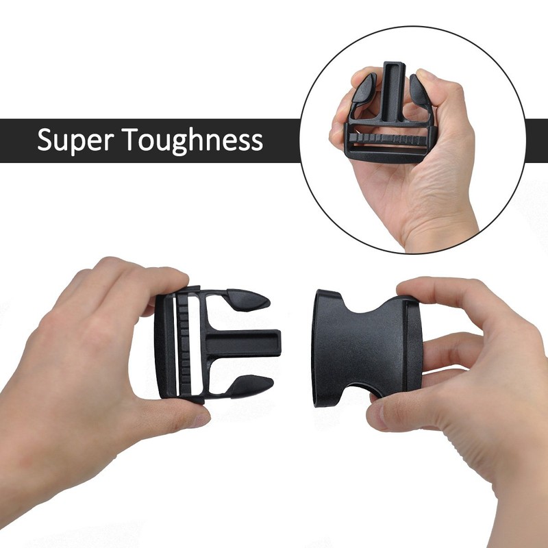 12 Pack Plastic Buckles 2 Inch Adjustable Quick Side Release
