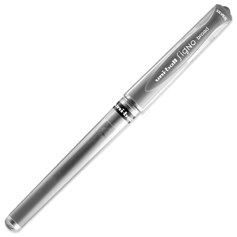 uni-ball Signo Pen Broad Metallic Gel Ink Rollerball - Metal