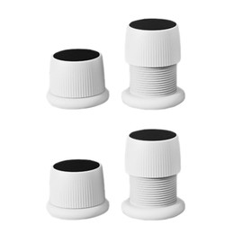 SagaSave 4Pcs Adjustable Furniture Bed Risers, 1.6-2.5 inch Anti Slip Couch Risers Bed Risers for Sofa Bed Table Chair Lifts (White)