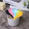 4.3" Mini Disposable Sporks 100ct, Plastic Spork 2-in-1 Utensils, 4