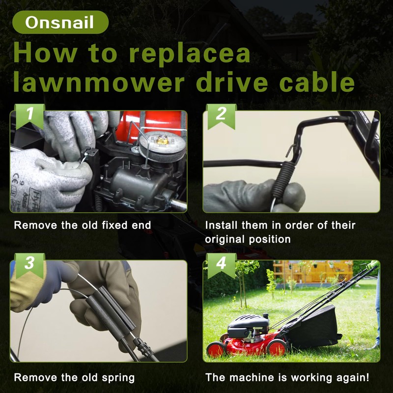 Onsnail MTD 746P06851 Single Speed Forward Cable for Craftsman M205