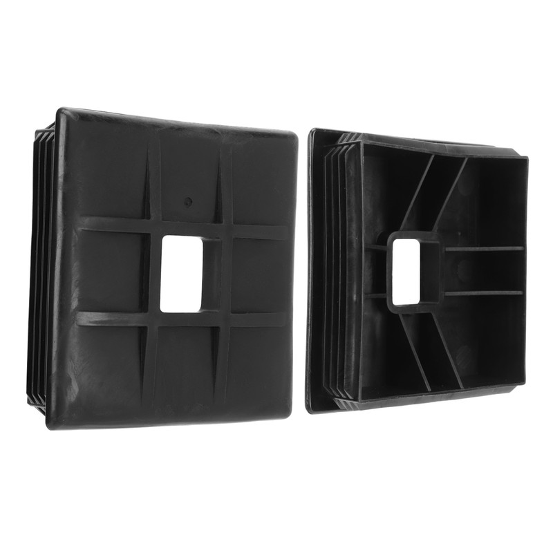 2 Pcs 4in Square Bumper Cap ABS Pipe Hole Plug