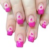 Valentines Press on Nails Medium Square Pink Fake Nails with