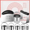 5-Piece Baking Set with Pastry Blender, Biscuit Cutters, Dough Scraper,