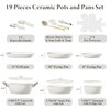 Bazova 19 Pcs Pots and Pans Set Non Stick Ceramic