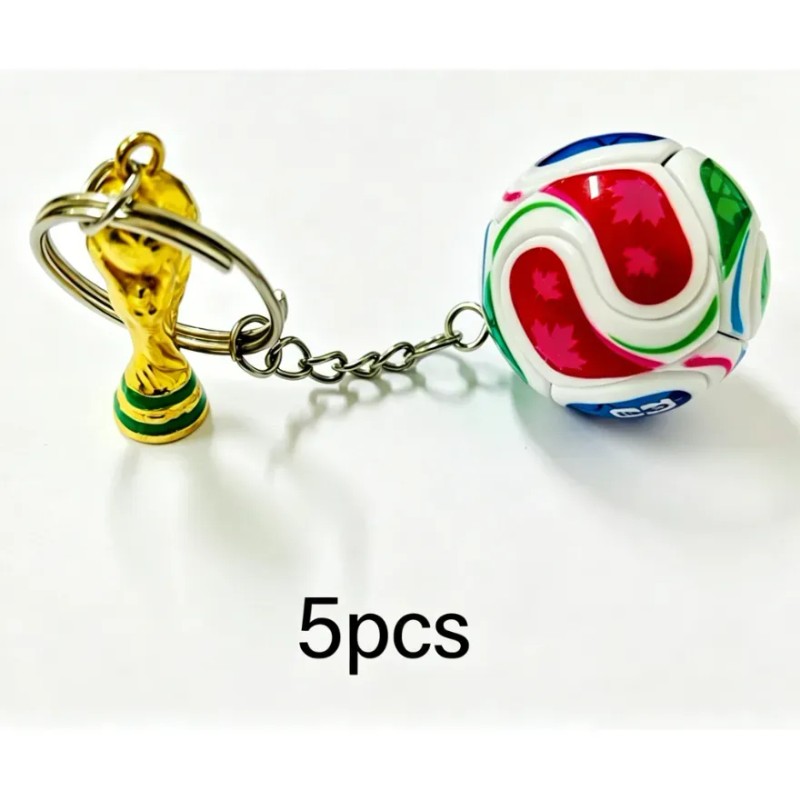 5pcs Llavero Balón Fútbol Mundial 2026 Edición Especial