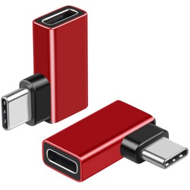 tunghey 3Pack Right Angle USB C to USB C Adapter 240W, 90 Degree USB C Adapter 40Gbps, 8K USB C Male to USB C Female Type C Extender Adapter for IP-ad,Thund-erbolt/ USB4 (Side Angle)