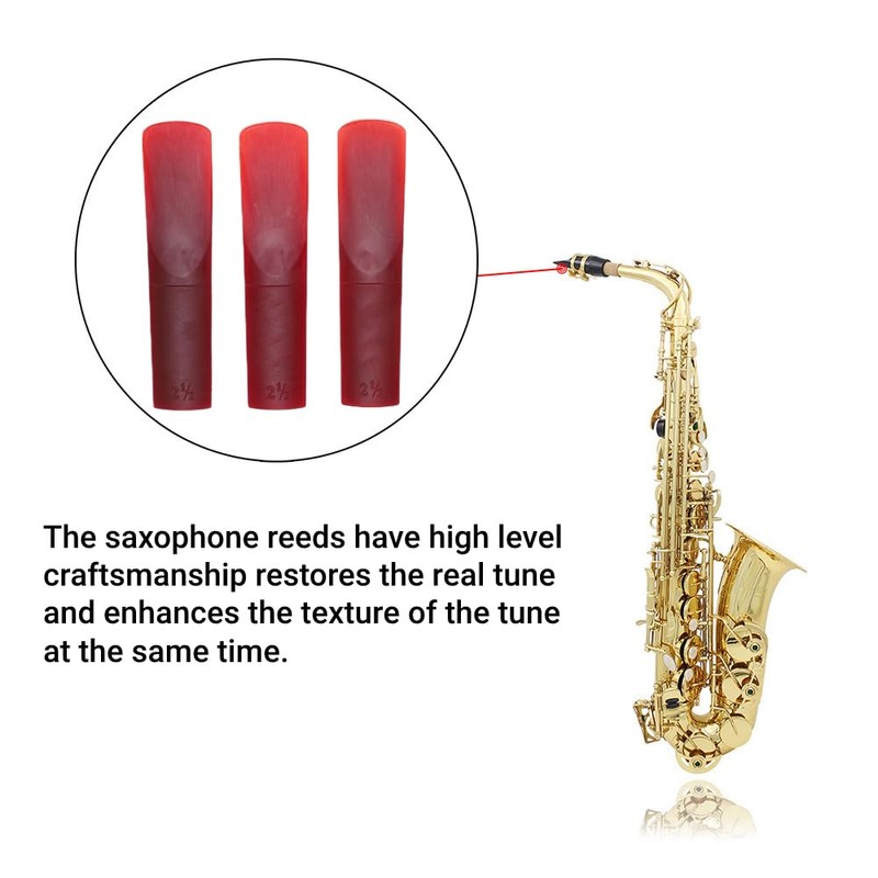 3 Pcs Alto Saxophone Advanced Craft Resin Saxophone Reeds with