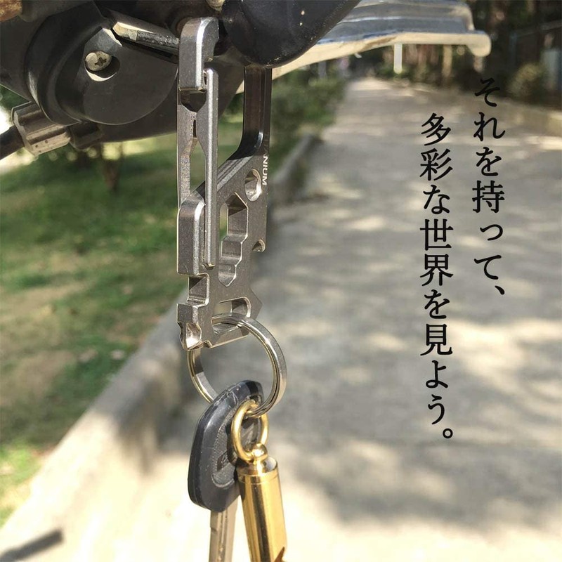 Keychain Titanium Alloy Key Ring, EDC Tool, Multitool, Metal Fittings,