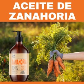 QKnatur Qknatur  CARROT OIL 250 ml  100% pure and natural  natural suntanner  moisturizes and rejuvenates the skin  repairs, moisturizes, and conditions hair