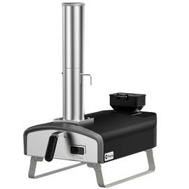 Q Pizza Portable Pizza Oven, Outdoor Pizza Stove, Wood Pellet Burning Pizza Oven with Pizza Stone for Outdoor Backyard Pizza Maker Garden Kitchen, PS105