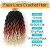 Karida Goddess Locs Crochet Hair 10 Inch, 8 Packs Upgraded