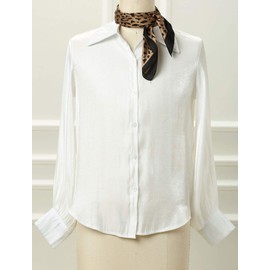 Allegra K Women's Silk Scarf, Square Scarf, Neckerchief, Bandana, Leopard Print, Hair Ornament, Braun