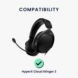 kwmobile 2X Ohrpolster kompatibel mit HyperX Cloud Stinger 2 Polster - Kopfhörer Polster aus Kunstleder für Over Ear Headphones