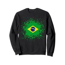 Vintage Brazil Flag Brazil Shirt Women Men Children Brazil Sweatshirt, black