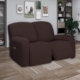 PureFit Super Stretch Loveseat Recliner Sofa Couch Cover with Pocket 2 Seats ...