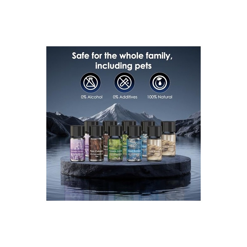 Smart Car Air Freshener with 10 Refills and 5 Scents