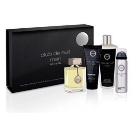 Armaf Club De Nuit 4-Piece Gift Set | EDT 3.4 oz Body Spray, Shower Gel, Shampoo