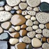 Parrotile Pebble Shower Floor Tile Bathroom Beige Wall Backsplash Mosaic