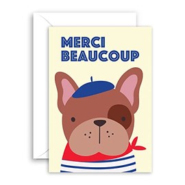 Lithobee - Merci Beaucoup French Bulldogthank You - Thoughtful Cards for Friends & Loved Ones