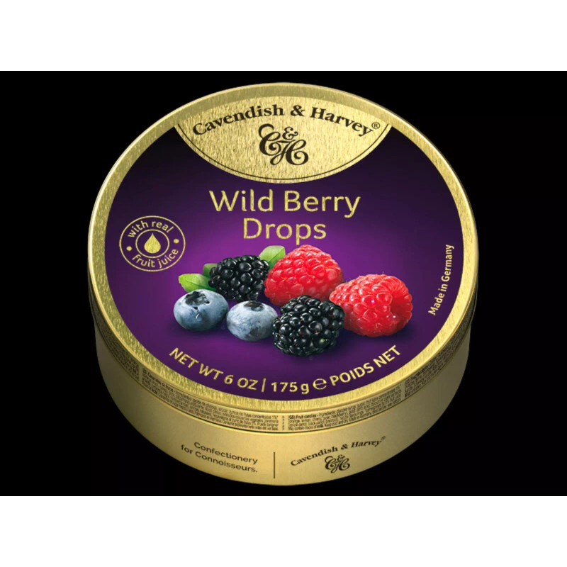 CAVENDISH & HARVEY Wild Berry Drops Hard Candy 6 oz