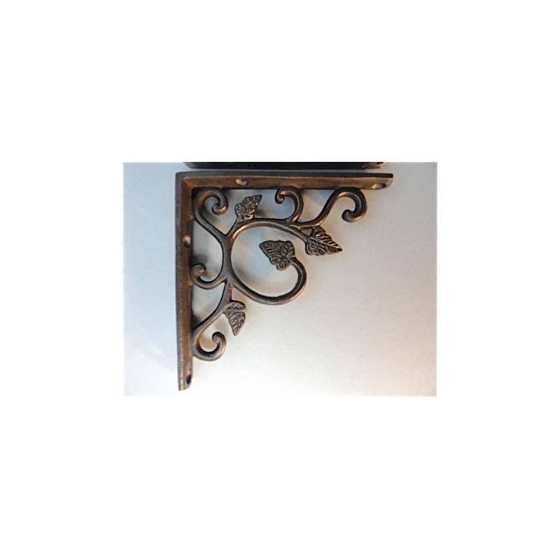 Pair of small cast Iron wall mounted antique style leaf