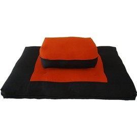 Venbytech for Orange Black Zabuton Zafu, Yoga Meditation Relaxation Cushions, Sitting, Seats