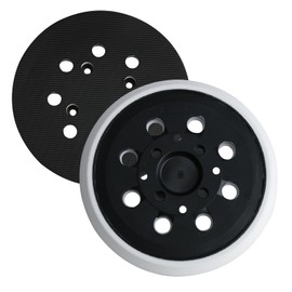 LANAFAY Sanding Disc 125 mm Velcro Backing Pad with 8 Holes and 4 Openings for Bosch, Medium Hard, Accessories for Random Orbital Sander PEX 300/400 AE / 4000 AE), Sanding Disc Support Plate Made of
