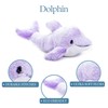 The Petting Zoo Purple Dolphin Stuffed Animal Plushie, Gifts for