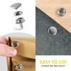 32Pcs 15mm Press Stud Kit, Stainless Steel Press Studs Snap