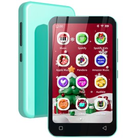 TIMMKOO 80GB Kids MP3 Player with Bluetooth, Pre-Installed Spotify, Spotify Kids, Audible, 4" WiFi MP4 Music Player (Blue)