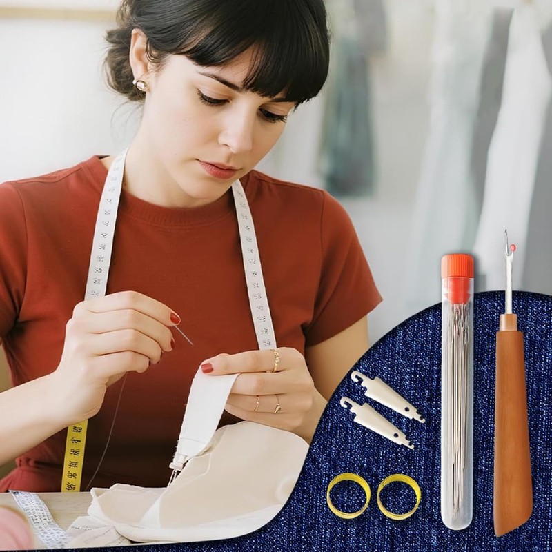 SEAHUI 37PCS Sewing Tool Set, Needles Thread Hand Repair Tools,