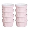 8 Oz Ceramic Ramekins Set of 8, Porcelain Creme Brulee