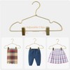 Koobay 12.6" Children Gold Clothes Hangers with Clips,10 Pack,Newborn Kids