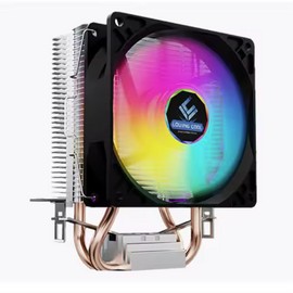 Retro Reflow 90MM Blue Copper Heat Pipe CPU Cooler, Universal fit LGA775, 115x, AMD AM2...