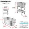 BIRDROCK HOME Stainless Steel Beverage Tub with Stand - Bottom