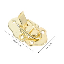 Outanaya 6pcs Metal Toggle Latch Spring Loaded: Catch for Jewelry Boxes Vintage Style Hasp Lock Iron Buckle for Small Wooden Cases Toolboxes with Screws