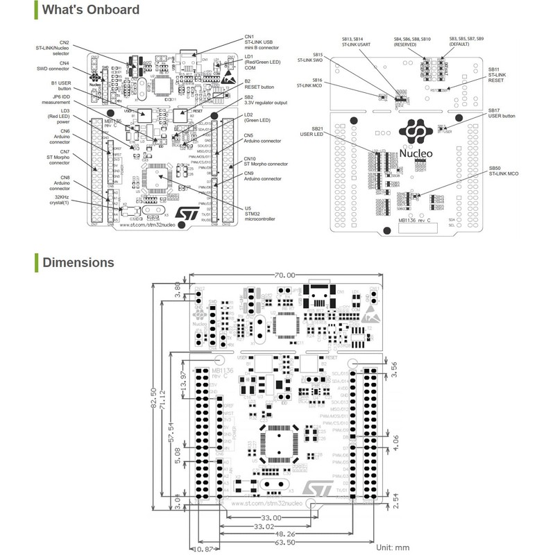 Waveshare NUCLEO-F446RE STM32 Development Board with STM32F446RET6 MCU