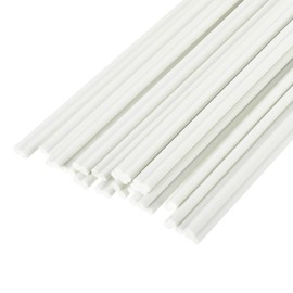 sourcing map 50pcs 13 Inch Plastic Welding Rods PVC Welding Strips Welder Rods for Plastic Welder,Car Bumper, Kayak Repair, White