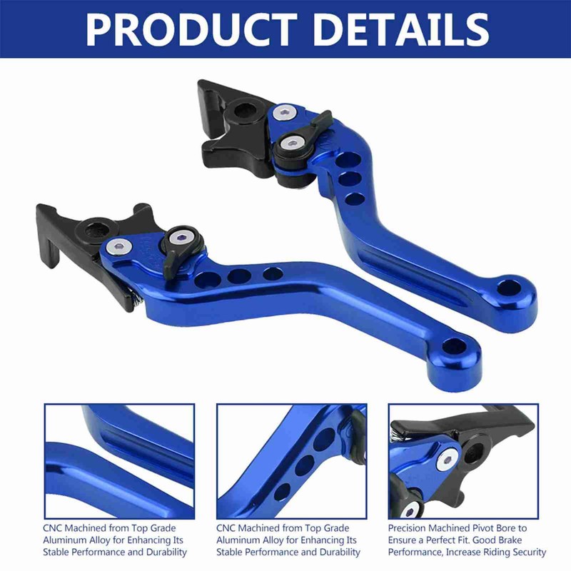 Keenso 1 Pair Motorcycle Clutch Brake Handle Levers, Universal Brake